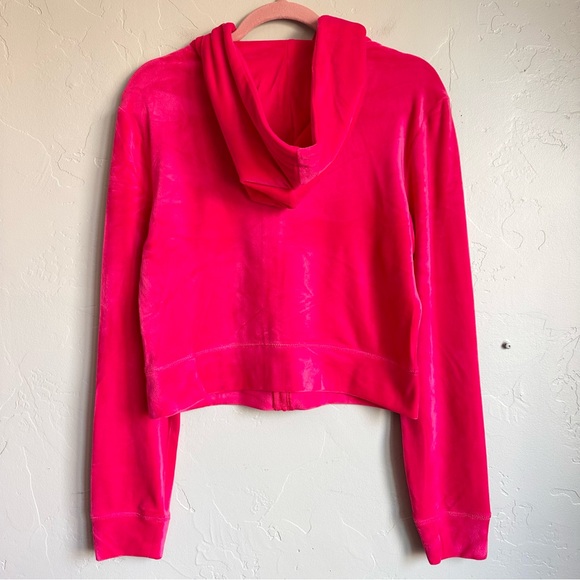 NWT‎ Juicy Couture Luxe Women Pink Velour Rhinestone Heart Track Set Size Large - Picture 5 of 15